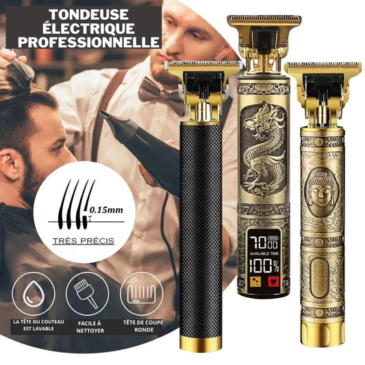 TONDEUSE ÉLECTRIQUE T9, RASOIR RECHARGEABLE PROFESSIONNEL